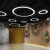 LED圆形圆环吊灯个性店铺大堂工业风圆圈工程环形吊灯 黑框-直径2000mm-200瓦