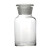 带盖药酒口大口广口透明瓶密封罐大号瓶玻璃瓶磨砂瓶化学试剂白色 500ML【白大口】