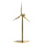 太阳能模型风机 金属风车旋转摆件 风力发电机风机 发电风车风机 金色
