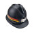 迈恻亦矿帽矿灯专用安全帽卡扣国标玻璃钢高强度煤矿矿井矿山工地头盔帽 黑色