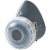日本重松防尘口罩单罐DR76DSU2K硅胶口罩原装进口可水洗U2K电焊防尘毒 一套+防火盖 1对 标配
