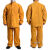 牛皮电焊工防护服烧焊工作服焊接隔热防烫保护衣黄色衣 黄色背带裤 XXXL