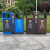 迪恩斯（DEANS）户外不锈钢分类垃圾桶直投方桶室外两分类大号商用垃圾箱小区街道果皮箱 蓝灰色不锈钢