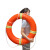 PVC泡沫救生圈大人应急船用专业防汛实心游泳圈成人救身圈带绳子 不锈钢55米救生杆带环