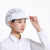 普耐迪工作帽女车间防尘白色防油烟厨房卫生餐厅服务员头罩白黑色 白色半网1个