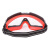 厚创 护目镜防雾防尘防沙防风镜眼罩挡风防打磨工业防护眼镜 黑红色