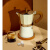 摩卡壶家用意式煮咖啡壶器具咖啡机浓缩萃取壶双阀摩卡手冲咖啡壶 3人份蓝色款150ml(100片滤纸+量勺)