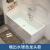 定制克力家用小户型网红浴缸薄边无缝一体长方形独立式恒温小浴 空缸+银色墙上龙头 11m