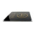 阿力牛 ABS32 亚克力黑金标志门贴 自带泡沫背胶指示标识牌 典雅黑 向左箭头洗手间
