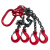 俱威 起重吊链 吊钩吊环挂钩起重链条吊索具起重工具 8吨1.5米4钩 XWJ01AN