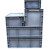 EU箱过滤箱物流箱塑料箱长方形周转箱欧标汽配箱工具箱收纳箱 灰色 600*400单独盖子