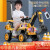 微凡嘉（weifanjia）大型儿童电动挖掘机1-6岁男孩超大号挖土机遥控工程车可坐人钩机 全自动遥控黄电动挖臂+遥控
