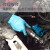 爱马斯Ammex 黑色浅蓝色白色丁腈橡胶防油工业耐酸碱耐油污劳保防护一次性丁腈手套100只/盒 加厚6.8g/只蓝色APFGWCHD(100只/) L