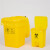 半羽 新料加厚医疗垃圾袋医院废物包装袋黄色手提特厚60X70（50只装）