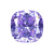buhesyt肥正方形浅紫色宝石变兰锆石裸石水晶仿碧玺戒指项链耳钉可镶嵌女 肥正方形4*4mm 0克拉