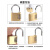 贝傅特 铝合金挂锁 密码挂锁 行李箱密码锁 防盗拉杆箱锁背包锁 柜门锁 黑色3轮密码（铝25mm）