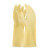 阿力牛 AST-007 工业乳胶手套耐酸碱 纯天然乳胶手套加厚耐磨工业劳保手套 黄色乳胶手套 小号