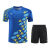 胜利羽毛球服套装短袖速干男女比赛训练球衣跑步支持定制工作服 22070男-蓝色套装 M