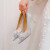 茹诗卡法式水晶钻婚鞋2024年新款女鞋伴娘新娘鞋细跟尖头高跟鞋气 5cm 银色 34