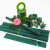适配定制绿色花杆2号花叶胶带玫瑰花塑料花杆丝网花细制作材料 仿真花托20个