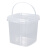 水杉280ml毫升透明方形塑料桶带盖小号储物包装桶胶水分装桶