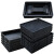 塑料方盘长方形方盘加厚元件盒物料盒零件盒具周转箱黑色胶盘 2号方盘440*295*80mm