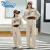 迪士尼（Disney）亲子装运动套装春秋装母女装2023新款韩版网红炸街洋气卫衣三件套 杏色 110cm