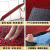 钉底丝圈地垫进门脚垫PVC塑料防水防滑门口地毯室外大面积入门垫 黑红色 1.2米宽*2米长