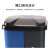 久洁（Jojell）20L户外双桶垃圾桶脚踏带盖分类垃圾桶商用环卫厨房绿灰色【厨余+其他】垃圾箱