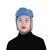 鲁瀚鲁瀚 披肩帽食品厂加工工作帽男女同款卫生帽防尘防头发白色蓝色网帽舒适透气帽子 粉色披肩帽