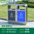 新国标不锈钢户外垃圾桶室外四分类果皮箱小区街道大号环卫垃圾箱 带封板 双分类MX-F2306
