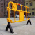 沁度塑料铁马胶马护栏市政施工地移动围栏警示安全隔离栏道路交通防护 1600*1000-出口-黄色加厚 /全新