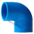 博雷奇PVC弯头 UPVC直角90度接头上水管供水管给水管胶粘弯头塑料管配件 75mm--蓝色