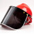 安全帽面罩PVC镜片保护屏部防护安全帽铝支架面罩 黑合金支架+黑色PVC面屏