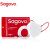 Sagovo 一次性口罩 灭菌3D立体折叠舒适透气防尘防飞沫 耳带式 白色10只