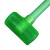 沸耐笙 FNS-30896 橡胶锤工具锤 绿色透明塑柄八角头皮锤0.5kg 1把