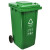 鲁识 LS-ls31 苏州款大号分类垃圾桶环卫物业户外带轮果皮箱 240L绿色-可回收物可挂车