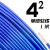 国标阻燃BVR1 1.5 2.5 4 6平方软多股铜芯家装电线铜线零剪 4平方 单皮软线(1米)蓝色