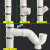 PVC补漏带开口口 哈夫节补漏PVC检修片110 75变径50排水管三通补 160x75开口三通(长款)