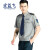 宏益飞保安服短袖 门卫 物业 小区保安 工作制服 蓝色长袖+标志+裤子 180(两套装)