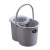 水桶挤手动手压地拖桶拖地拖把桶塑料老式拧水单桶旋转墩布桶 加厚灰色(单个沥水篮)