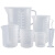 HKNA量杯带刻度量筒奶茶店用具工具塑料计量杯1000ml5000毫升 250ml带盖