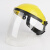 电焊防护罩脸部头戴式焊工面屏面罩打磨防飞溅二保氩弧焊帽防烤脸 黄顶透明屏