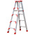 定制适用梯子折叠伸缩铝合金人字梯工程梯多功能伸缩楼梯梯子 彩色加强加固款-2.0米加厚
