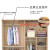 盾牙DUNYA储物柜木质板式推拉门衣柜简约现代经济衣柜浅胡桃色