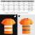 LISM背心荧光骑行马甲安全施工T恤夏季短袖地反光透气衣夜间荧光服 橙色-XL码