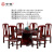 荟楹 红木家具印尼黑酸枝（学名:阔叶黄檀）实木餐桌椅组合饭桌餐台 1.28餐桌（无转盘）+6餐椅