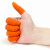 手指套防滑加厚橙色护指耐磨乳胶橡胶防护点钞保护劳保胶手指头套 橙色防滑【S/小码】100只装