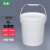 工业级水桶塑料桶密封桶油漆桶油墨桶胶桶桶小桶大桶机油桶带盖带提手白色0.5-50L升KG公斤 6L-加厚带盖（配塑料提手）
