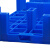 赫思迪格 JG-440 塑料拼接垫板 仓库垫脚板 货物防潮托盘 网格组合式垫仓板 500*300*100蓝